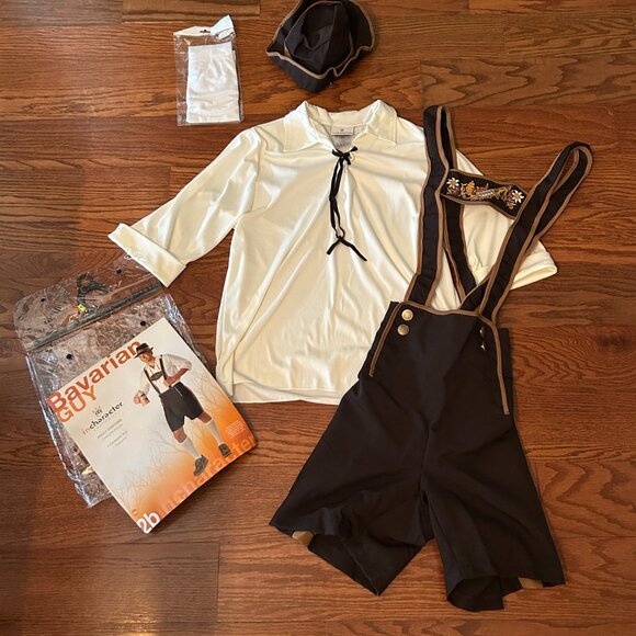 Men's Brown Lederhosen Costume - Picture 13 of 14